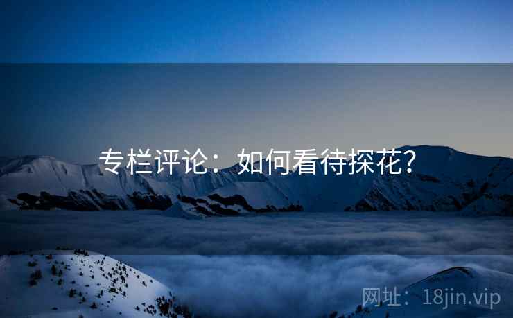 专栏评论：如何看待探花？