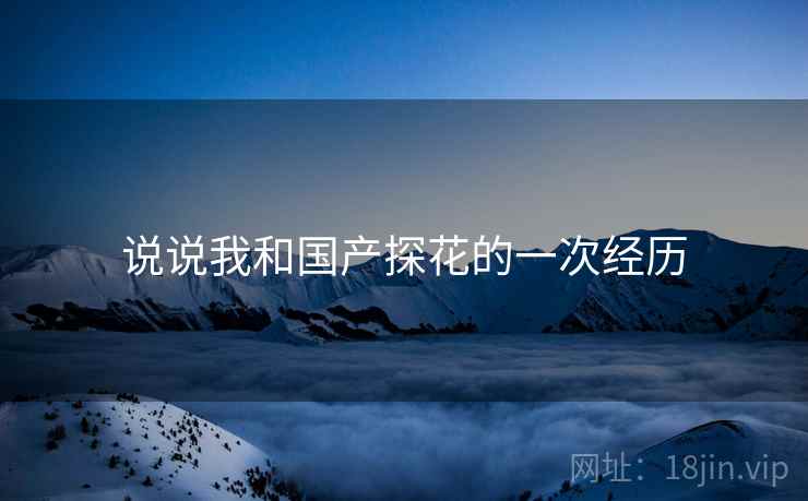 说说我和国产探花的一次经历