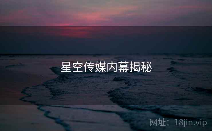 星空传媒内幕揭秘