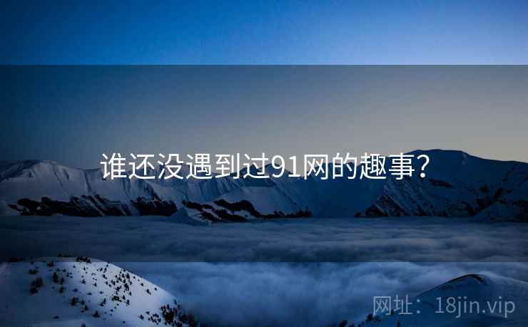 谁还没遇到过91网的趣事？