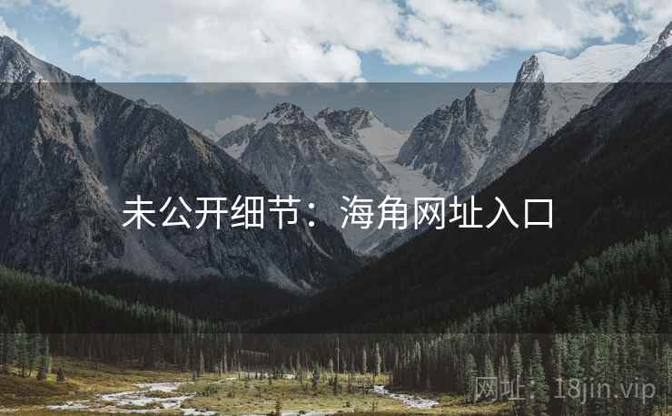 未公开细节：海角网址入口