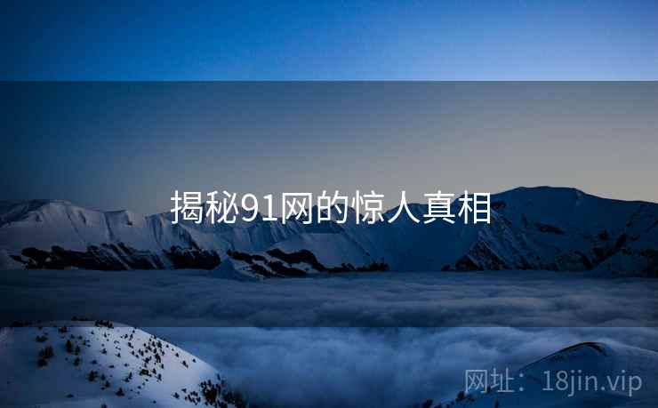 揭秘91网的惊人真相